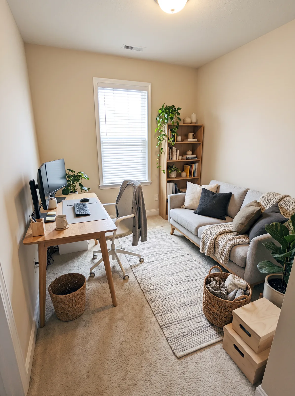 scandinavian redesign of an AI-generated home-office